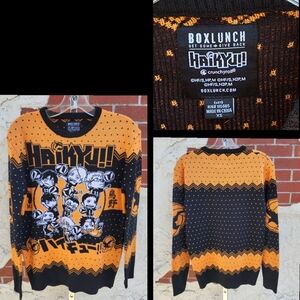 XS unisex Haikyu Sweater Lunchbox Karasuno Crows Chibi Holiday Sweater Anime